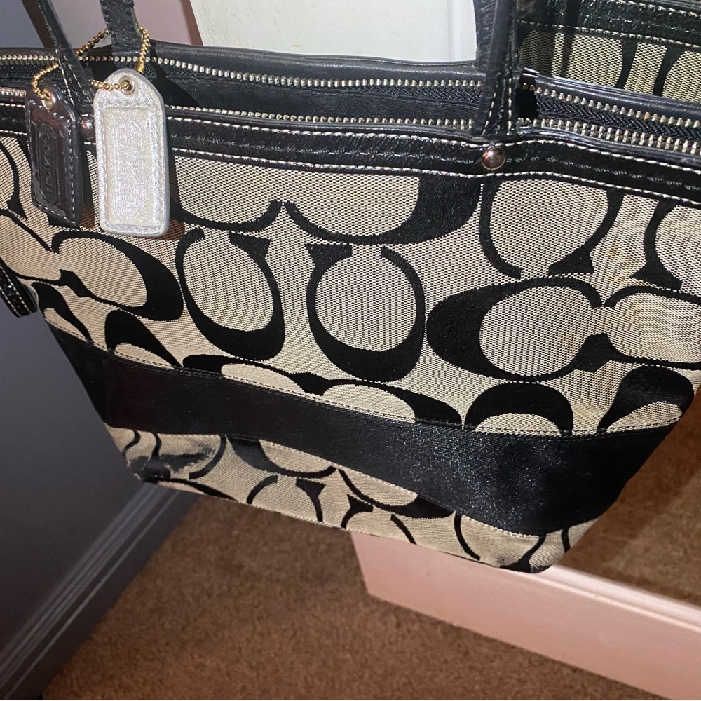 Black Coach Canvass Bag-Used
